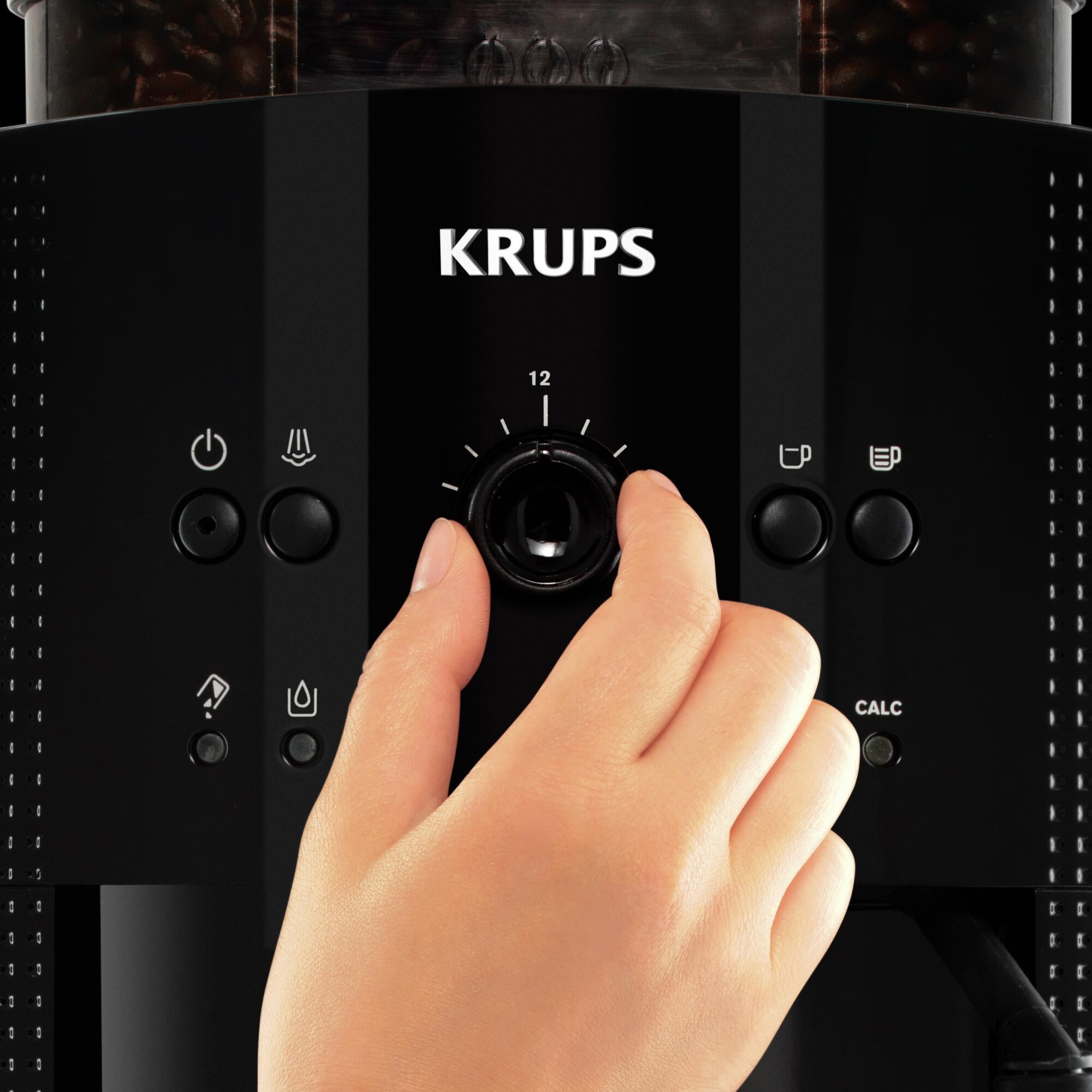 Machine expresso broyeur à café grains - EA810770 - Rouge KRUPS