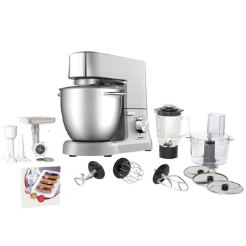 Robot de bucatarie Tefal Masterchef Grande QB813D38, 1500 W, 8 viteze, Bol 6.7 l, 6 accesorii, Argintiu Robot de bucatarie Tefal Masterchef Grande QB813D38, 1500 W, 8 viteze, Bol 6.7 l, 6 accesorii, Argintiu