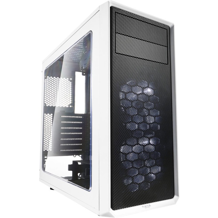 Компютърна кутия Fractal Focus G, Mid Tower, Без захранващ блок, ATX, White