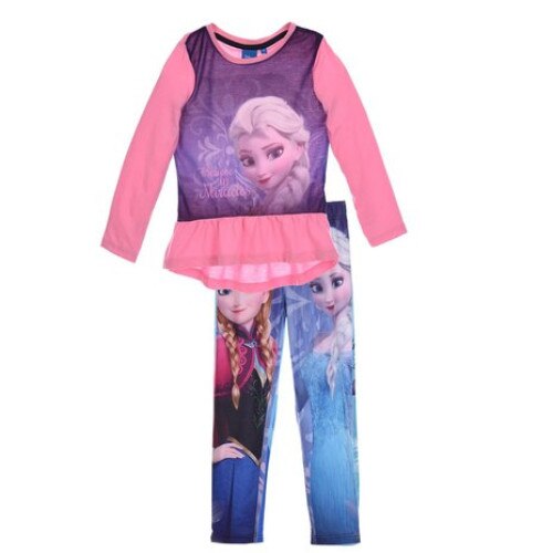 Compleu fete 2 piese Frozen roz