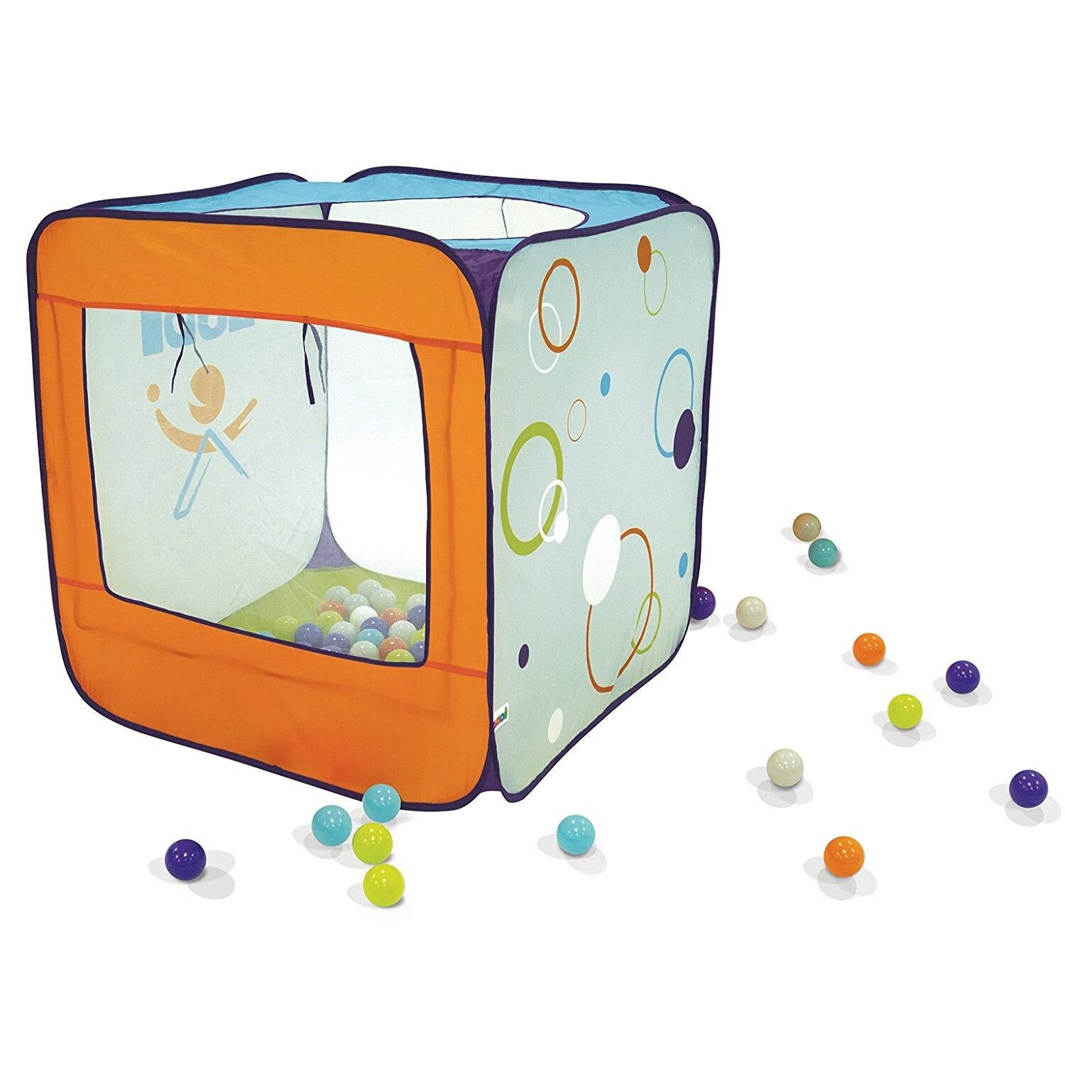 Cort de joaca pliabil patrat Ludi + 50 bile