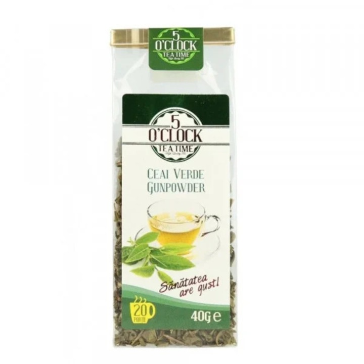 Ceai Verde Chinezesc Gunpowder 40g - 5 O Clock Tea