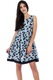 Rochie albastra, ROH, cu imprimeu, S
