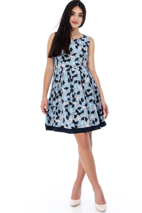 Rochie albastra, ROH, cu imprimeu
