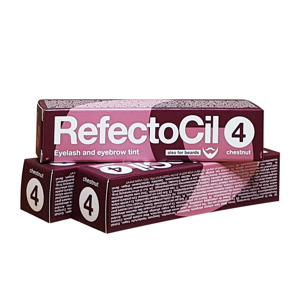 Set vopsea sprancene si gene - castaniu - 3 buc - Refectocil