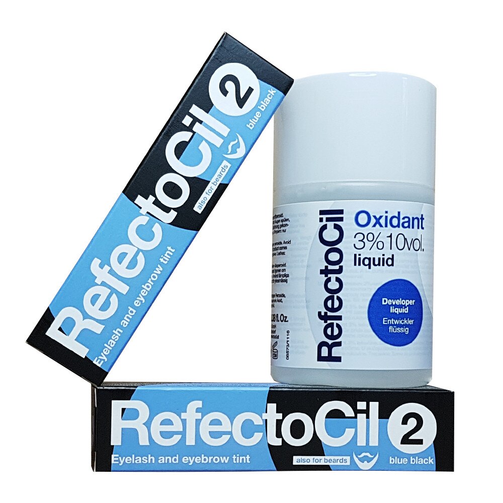 Kit vopsea sprancene si gene - negru albastrui - Refectocil