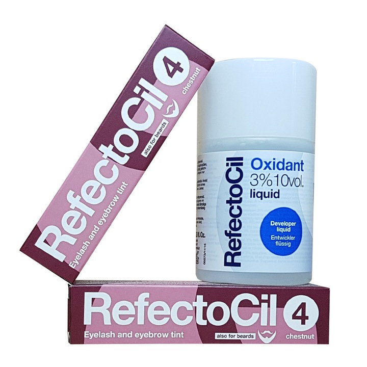 Kit vopsea sprancene si gene - castaniu - Refectocil