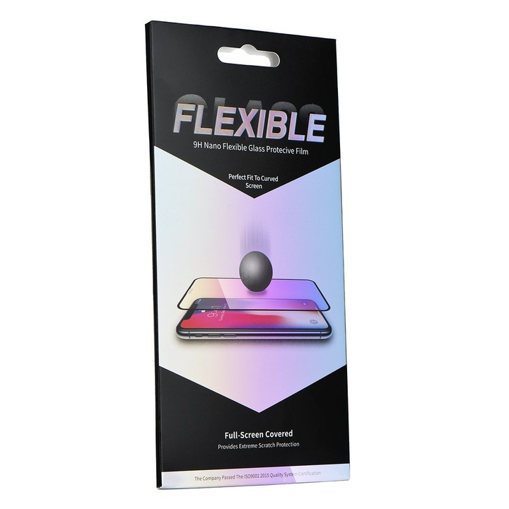Apple iPhone 7 / 8 / SE (2020) Full Cover 5D Flexible Nano Glass 9H flexibilis kijelzővédő üvegfólia, Fehér