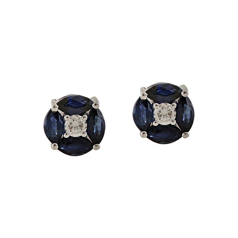 Cercei Deruvo Aur 18k Diamante, Safire E32899-SADW