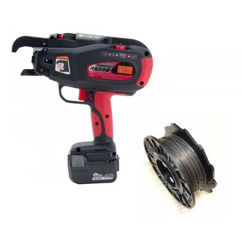 Masina de legat fier-beton MAX tip RB398+rola de sarma neagra Max TW898 Masina de legat fier-beton MAX tip RB398+rola de sarma neagra Max TW898