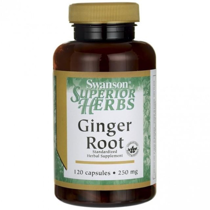 Supliment alimentar Ginger Root ghimbir radacina Swanson, 120 Capsule