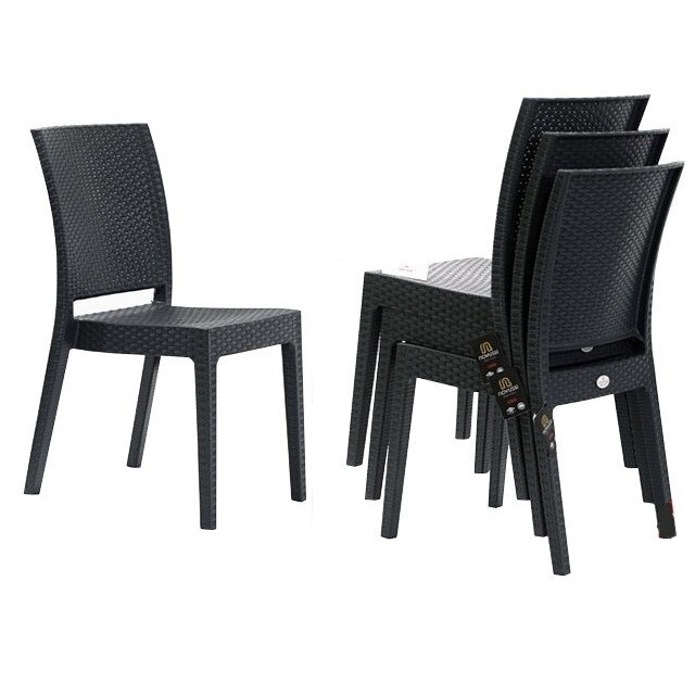 Set 4 scaune NICE 59x44xh88cm culoare capucino polipropilen/fibra sticla