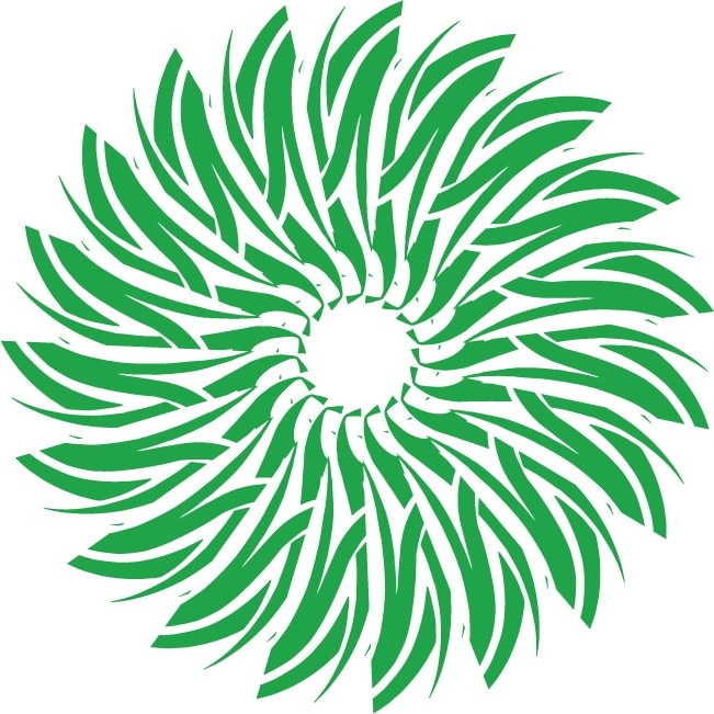 Floarea din soare - Sticker Decorativ - Verde - 83 x 83 cm