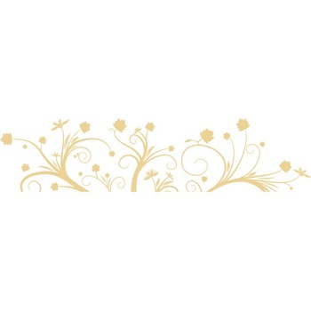 Frunze si floricele - Sticker Decorativ - Bej - 150 x 35 cm Frunze si floricele - Sticker Decorativ - Bej - 150 x 35 cm
