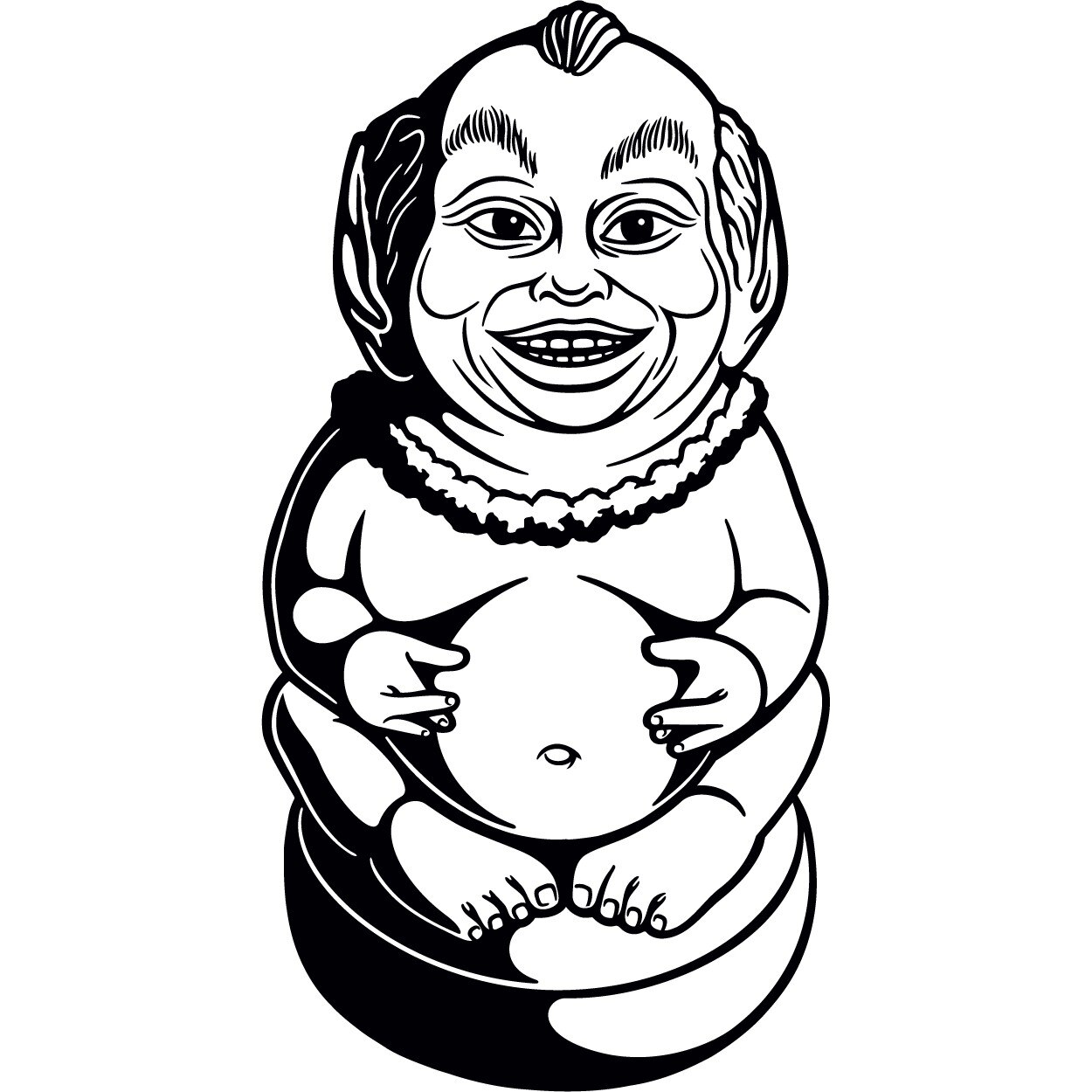 Totem India - Sticker Decorativ - Negru - 62 x 120 cm