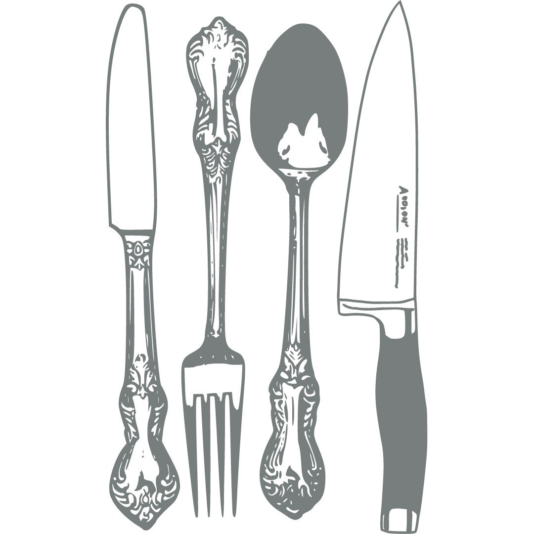 Tacamurile - Sticker Decorativ - Gri Metal - 56 x 76 cm