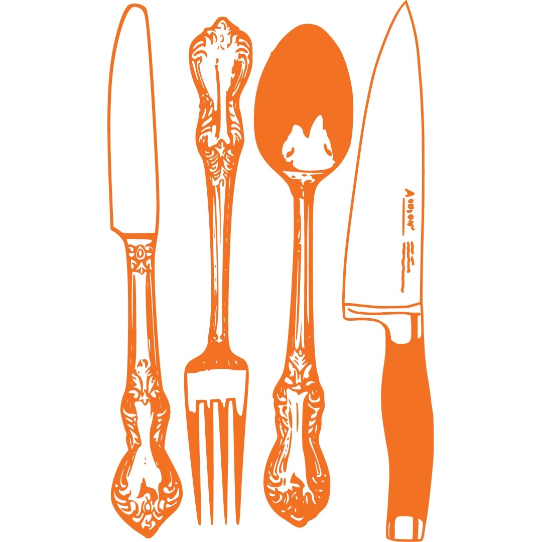 Tacamurile - Sticker Decorativ - Portocaliu - 56 x 76 cm