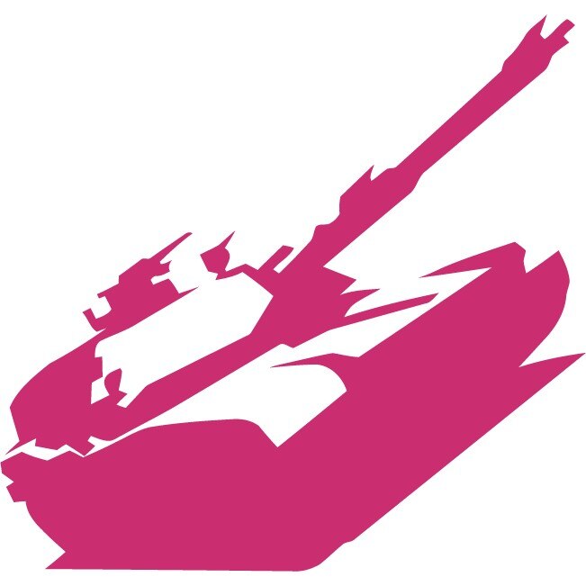 Tanc - Sticker Decorativ - Magenta - 116 x 63 cm