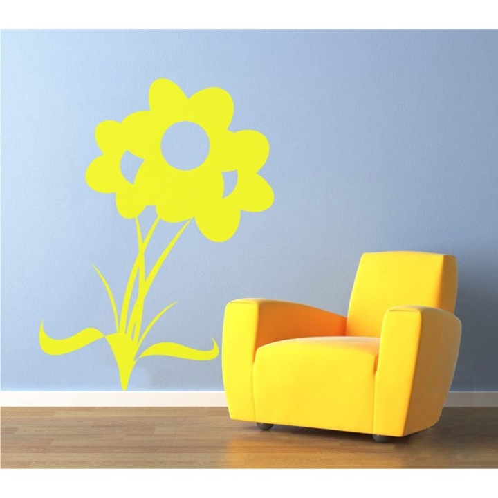 Decoratiune florala - Sticker Decorativ - Bej - 75 x 125 cm