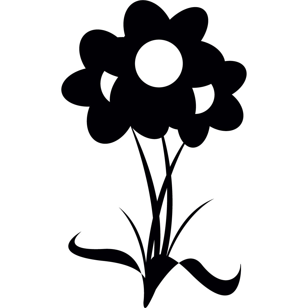 Decoratiune florala - Sticker Decorativ - Negru - 75 x 125 cm