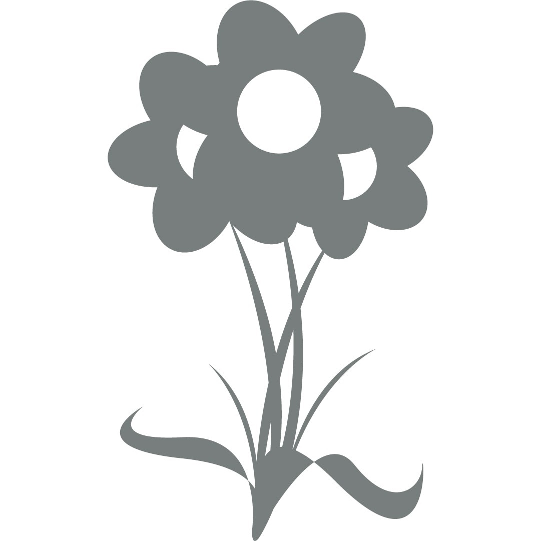 Decoratiune florala - Sticker Decorativ - Gri Metal - 75 x 125 cm