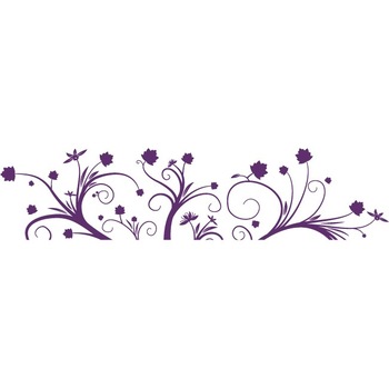 Frunze si floricele - Sticker Decorativ - Indigo - 200 x 47 cm Frunze si floricele - Sticker Decorativ - Indigo - 200 x 47 cm