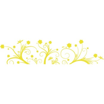 Frunze si floricele - Sticker Decorativ - Lemon - 200 x 47 cm Frunze si floricele - Sticker Decorativ - Lemon - 200 x 47 cm