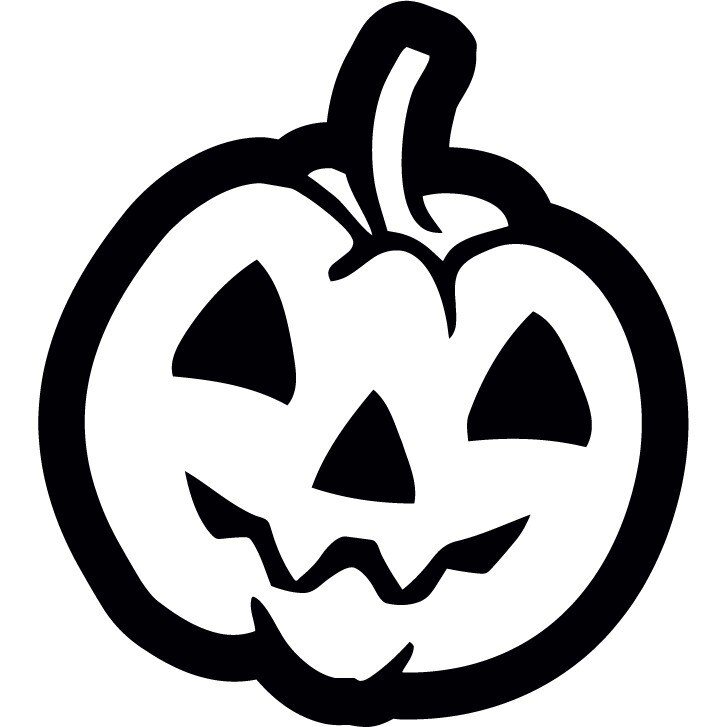 Dovleacul - Sticker Decorativ - Negru - 110 x 123 cm