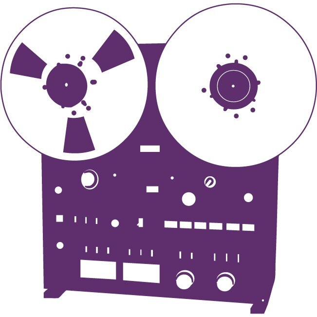 Casetofon clasic - Sticker Decorativ - Indigo - 84 x 83 cm