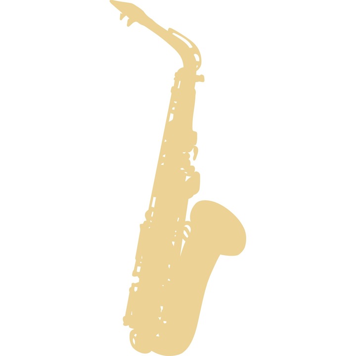Saxofonul- Sticker Decorativ - Bej - 49 x 128 cm