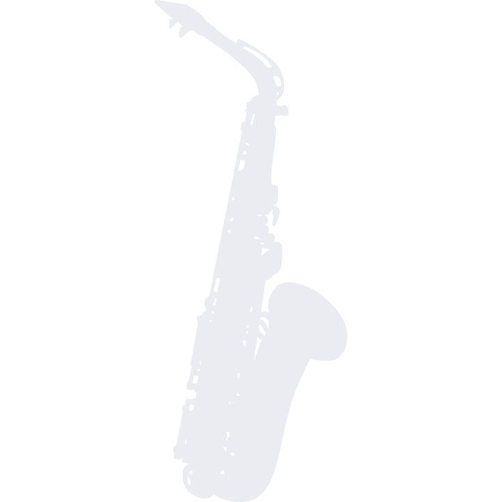 Saxofonul- Sticker Decorativ - Alb polar - 49 x 128 cm