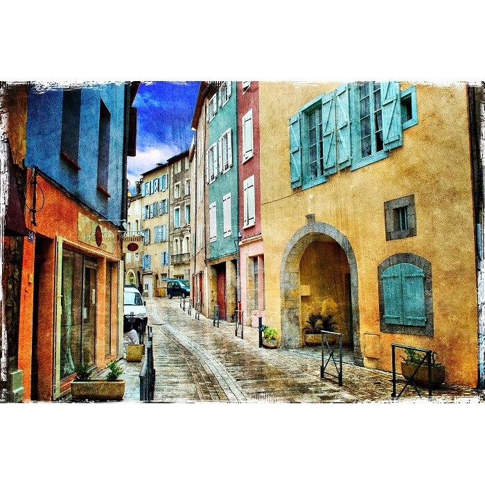 Tablou Canvas, Arhitectura, 80 x 50 cm, Rama lemn, Multicolor