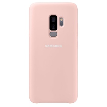 Husa protectie spate silicon soft, pentru Samsung Galaxy S9 Plus, bumper ultraslim, Roz, BBL379