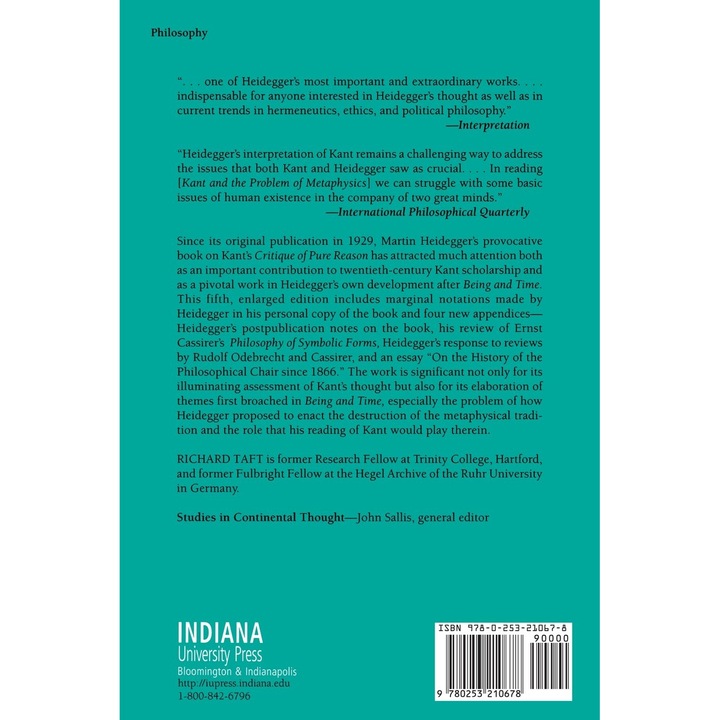 Kant and the Problem of Metaphysics, Fifth Edition, Enlarged de Martin Heidegger