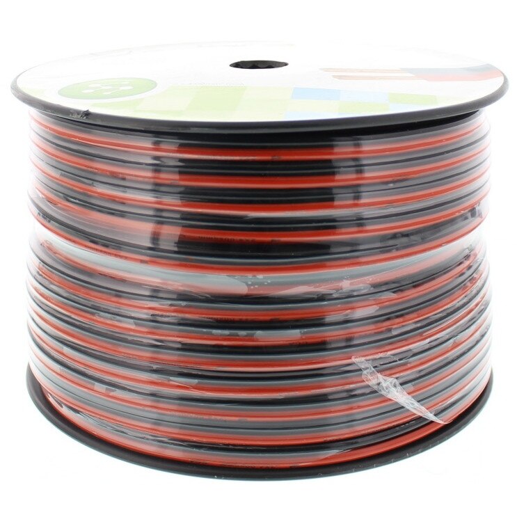 Cablu difuzor rosu/negru 2X4.00, 100m, Well