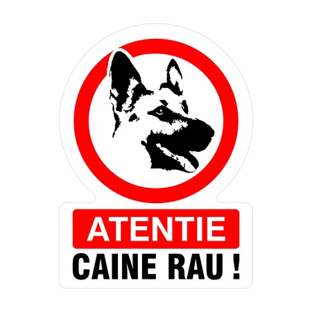 Indicator Atentie Caine Rau Stantat 20x30cm Emag Ro