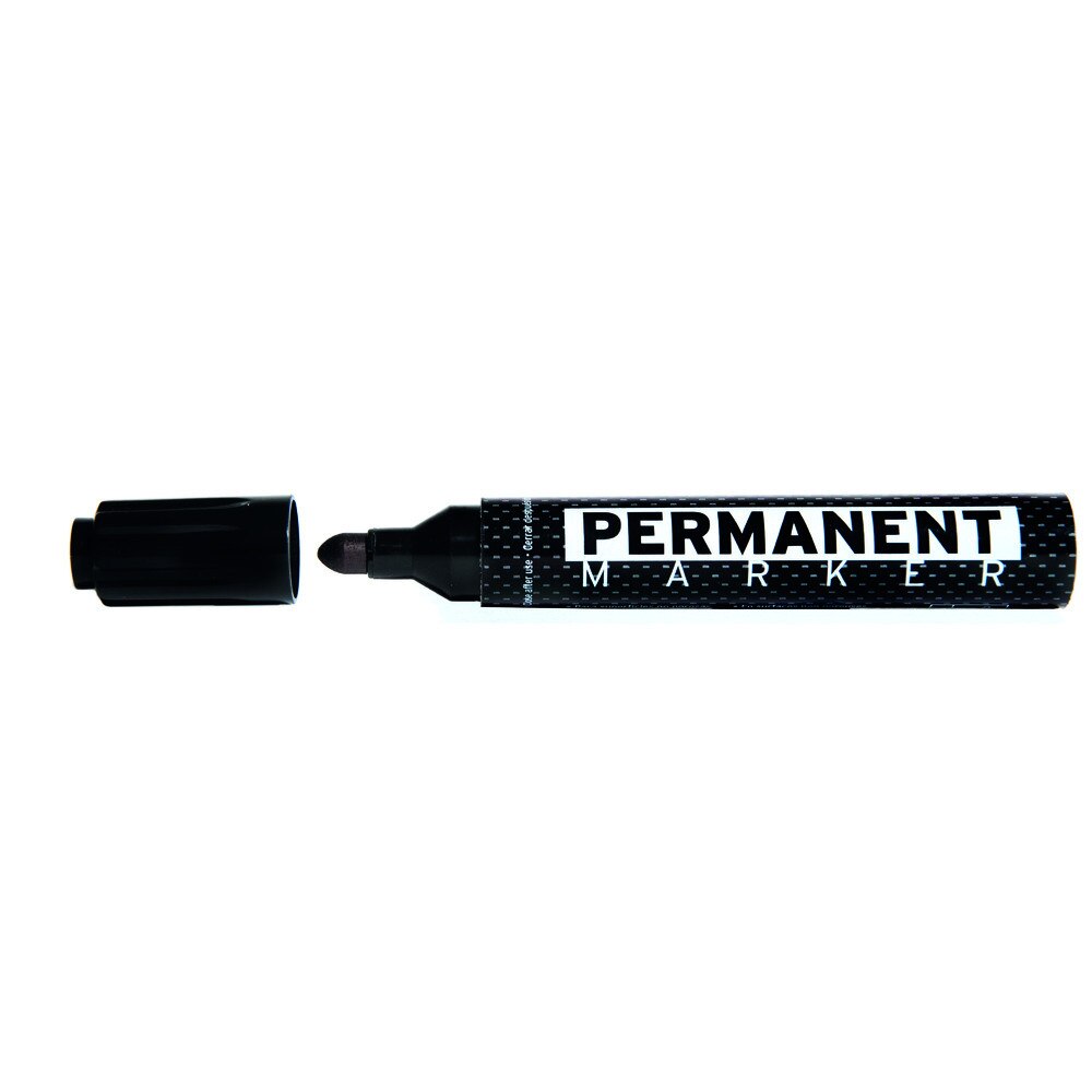 Permanent marker, varf rotund, negru