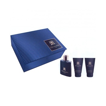 Set Trussardi, Uomo Logomania, Barbati: Apa de Toaleta, 50 ml + Gel de dus, 30 ml + After Shave balsam, 30 ml Set Trussardi, Uomo Logomania, Barbati: Apa de Toaleta, 50 ml + Gel de dus, 30 ml + After Shave balsam, 30 ml