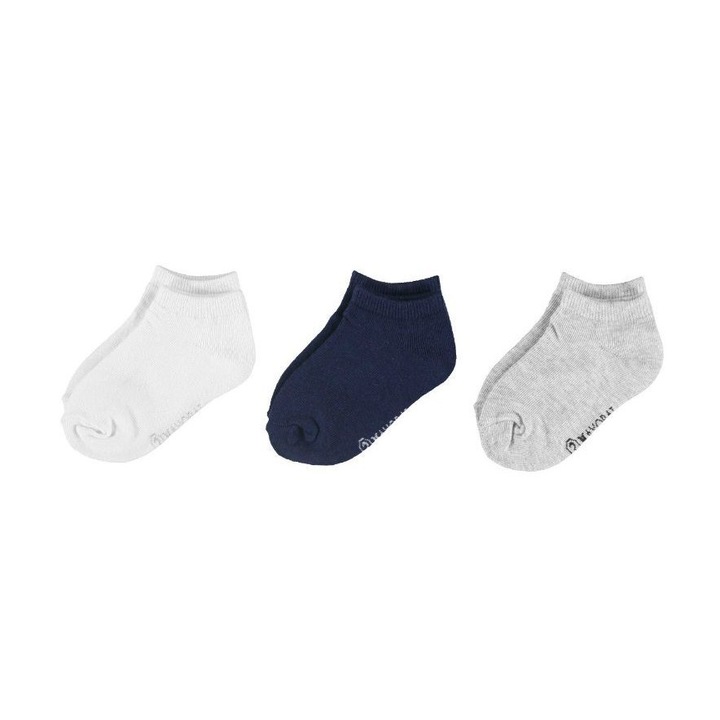 Комплект 3 чифта чорапи Mayoral 10282, White/Navy/Grey, 8 години
