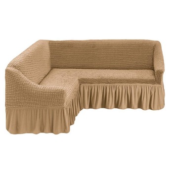 Husa pentru Coltar din Bumbac, Bej- Bone inchis Husa pentru Coltar din Bumbac, Bej- Bone inchis