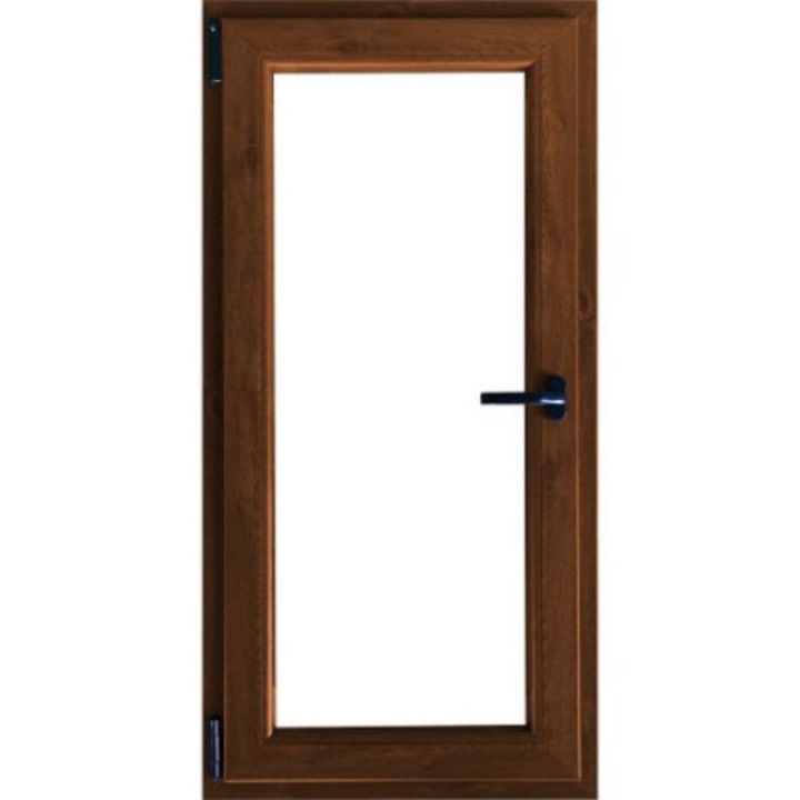 Fereastra PVC, ALCONF, 4 camere, culoare stejar auriu, deschidere oscilobatanta pe partea stanga, 600x1200 mm
