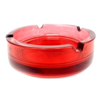 Scrumiera sticla rotunda Uniglass Selena rosu 105mm Scrumiera sticla rotunda Uniglass Selena rosu 105mm