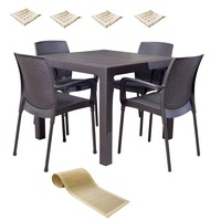mobilier exterior maitas masa patrata classi ratan 90x90x75cm 4 scaune sunset rattan polipropilenfibra sticla culoare cafea4 perne scauntraversa panari 40x150cm imagen 57_0_
0