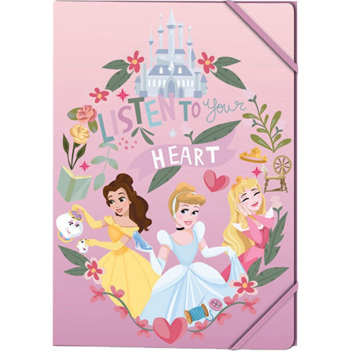 Mapa Disney Princess A4, cu elastic