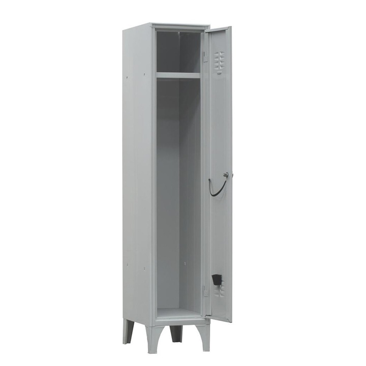 Vestiar metalic cu picioare, 1 usa, 350x350x1800mm H