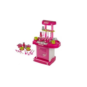 Bucatarie pentru joaca, ATS Roz, cu aragaz, lumini si sunet + accesorii Bucatarie pentru joaca, ATS Roz, cu aragaz, lumini si sunet + accesorii