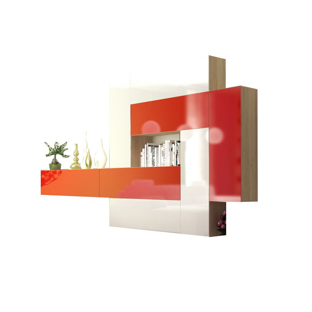 Set Mobilier Livingroom JOIN- 48, pal melaminat, 16 x 28 mm, Cant ABS 0.6 mm