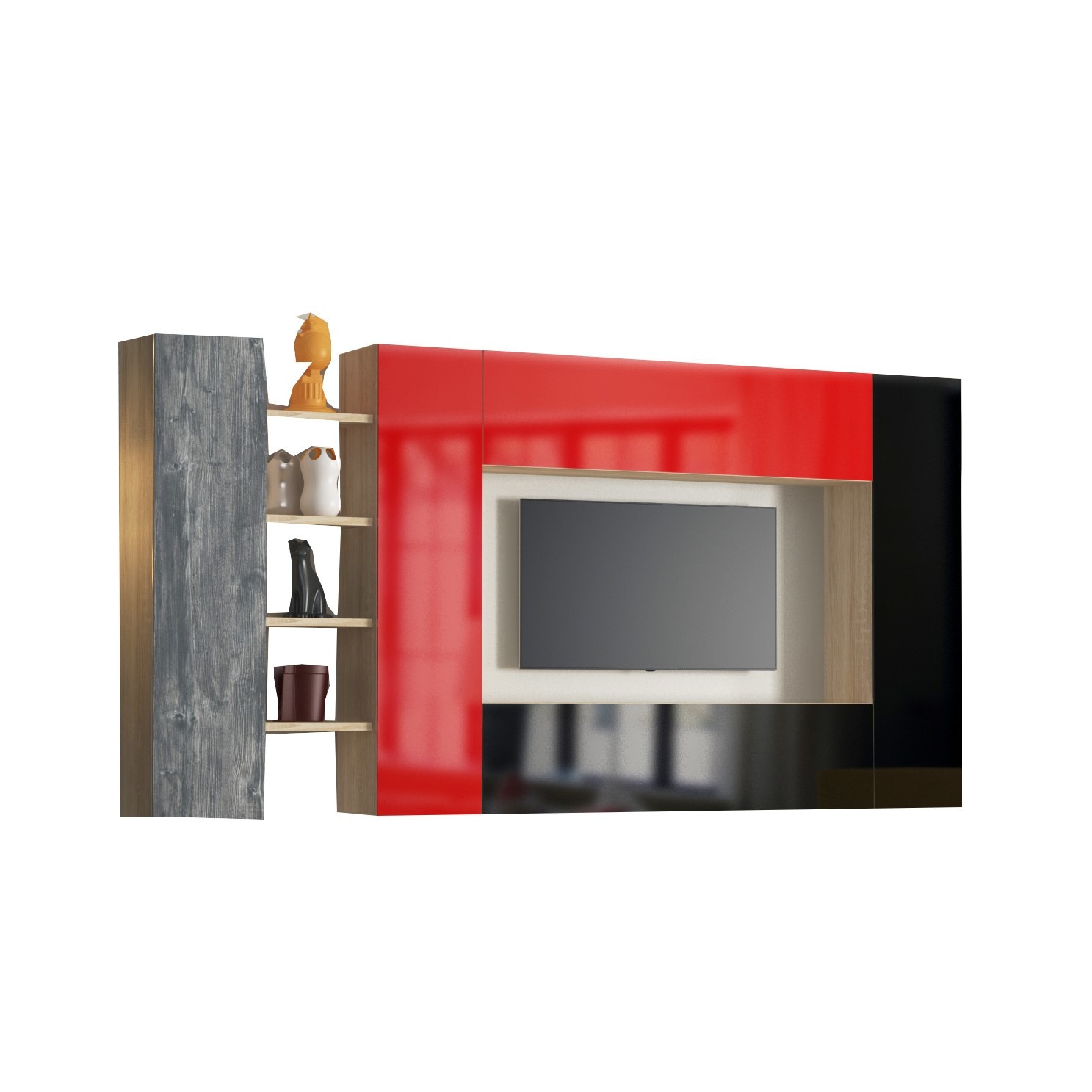 Set Mobilier Livingroom JOIN- 19, pal melaminat, 16 x 28 mm, Cant ABS 0.6 mm