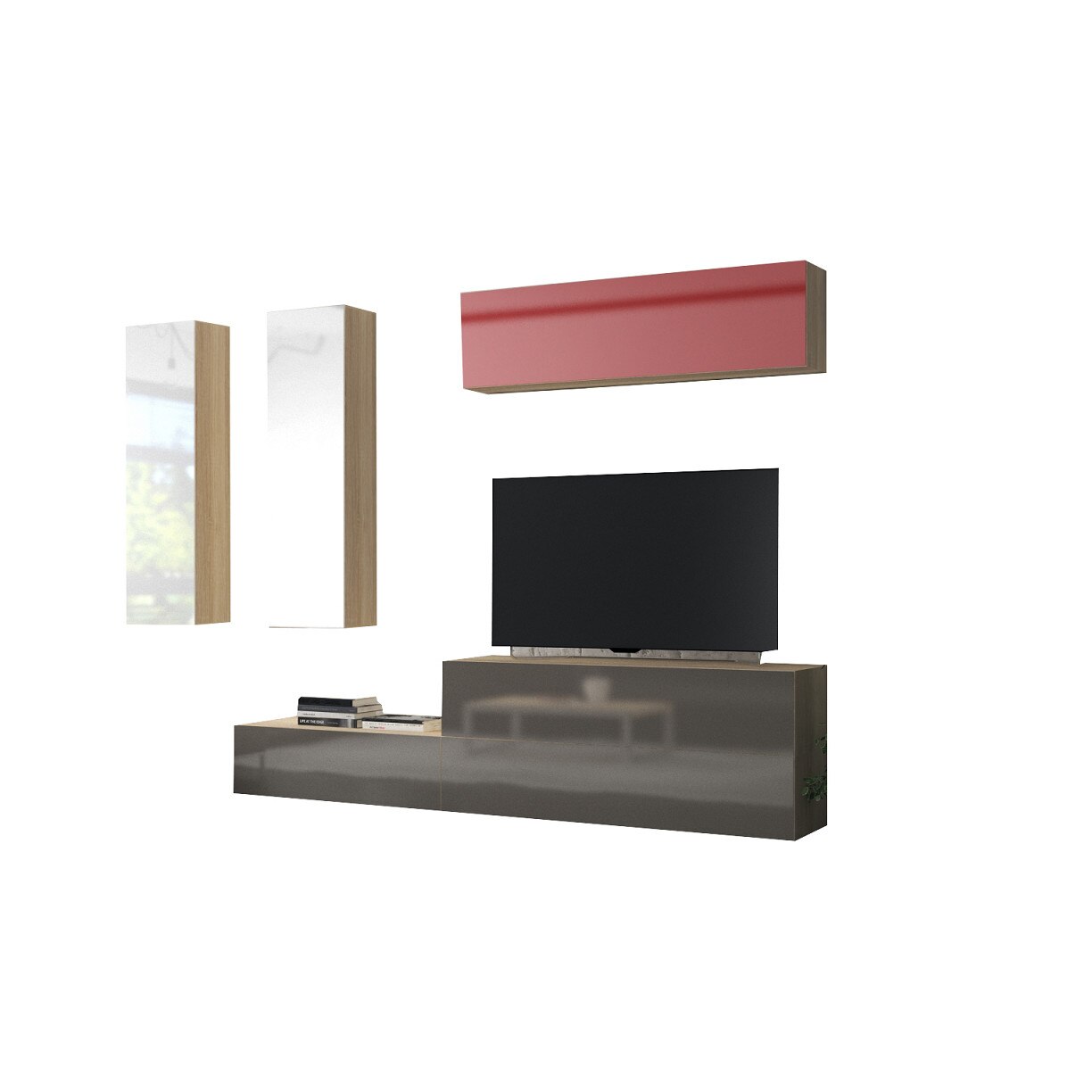 Set Mobilier Livingroom JOIN- 22, pal melaminat, 16 x 28 mm, Cant ABS 0.6 mm