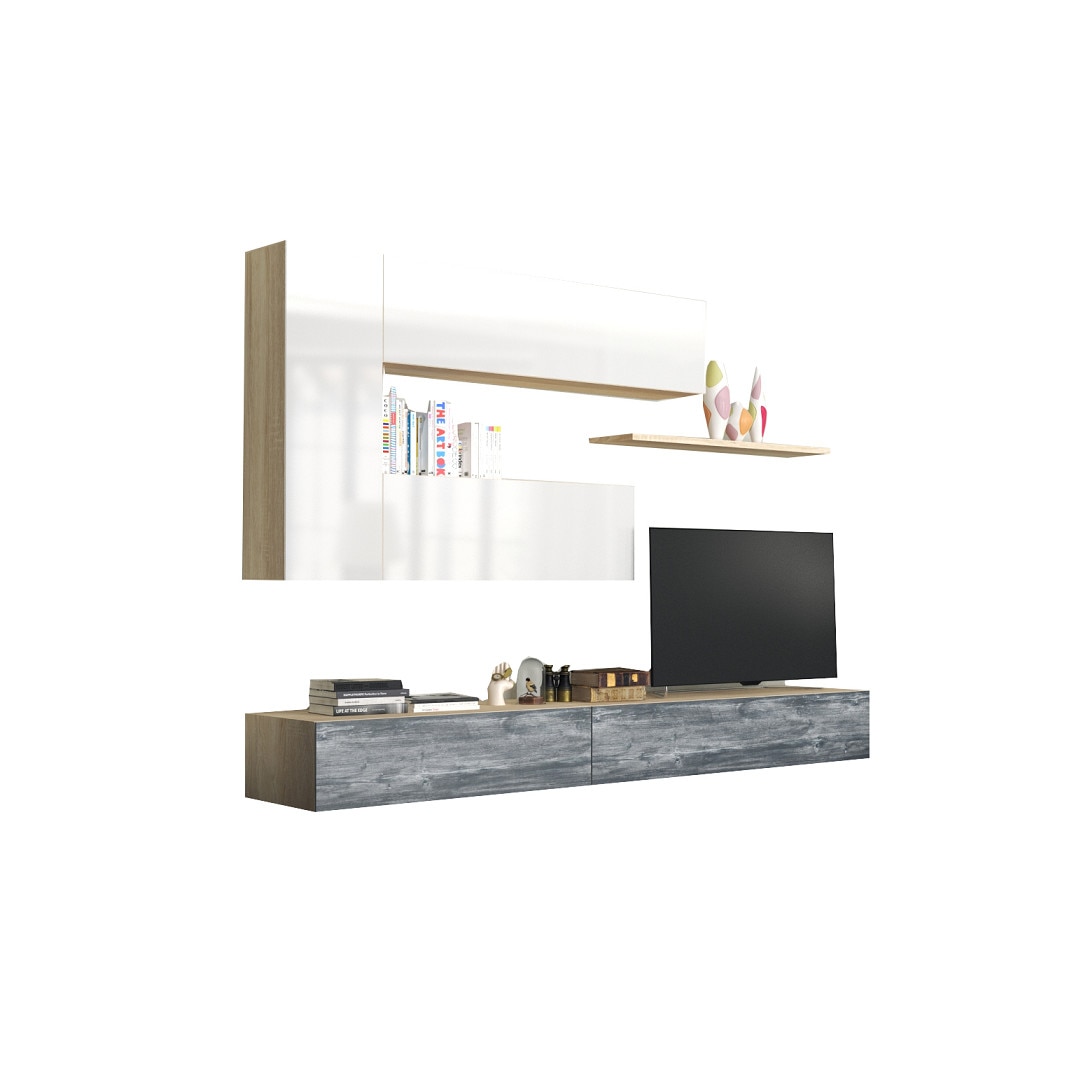 Set Mobilier Livingroom JOIN- 30, pal melaminat, 16 x 28 mm, Cant ABS 0.6 mm